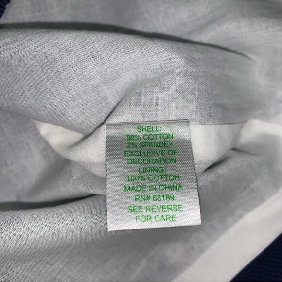 Lilly Pulitzer Dress Size 0 US Navy Blue “Honeycomb Bowen” Strapless Embroidered - Picture 12 of 15